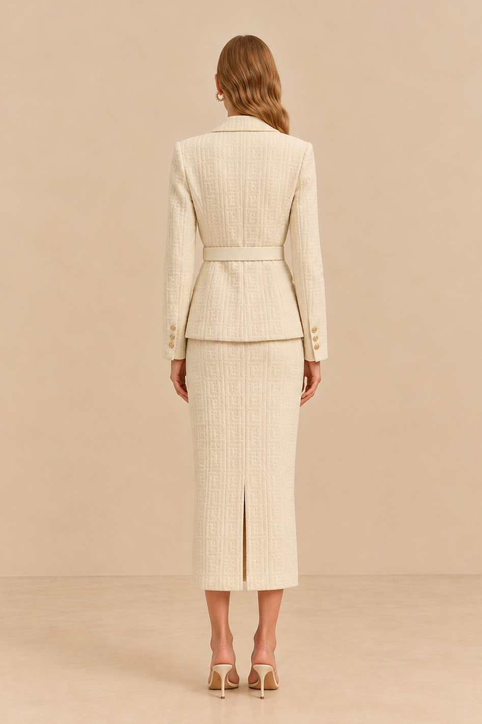 Ismerie Gebreide Set met Jas en Rok