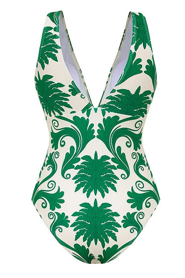 Verde Palma Ολόσωμο Μαγιό και Παντελόνα Παρεό Σετ | Μαγιό - Ολόσωμα - Swimwear One Piece | Verde Palma One Piece Swimsuit and Pareo Set
