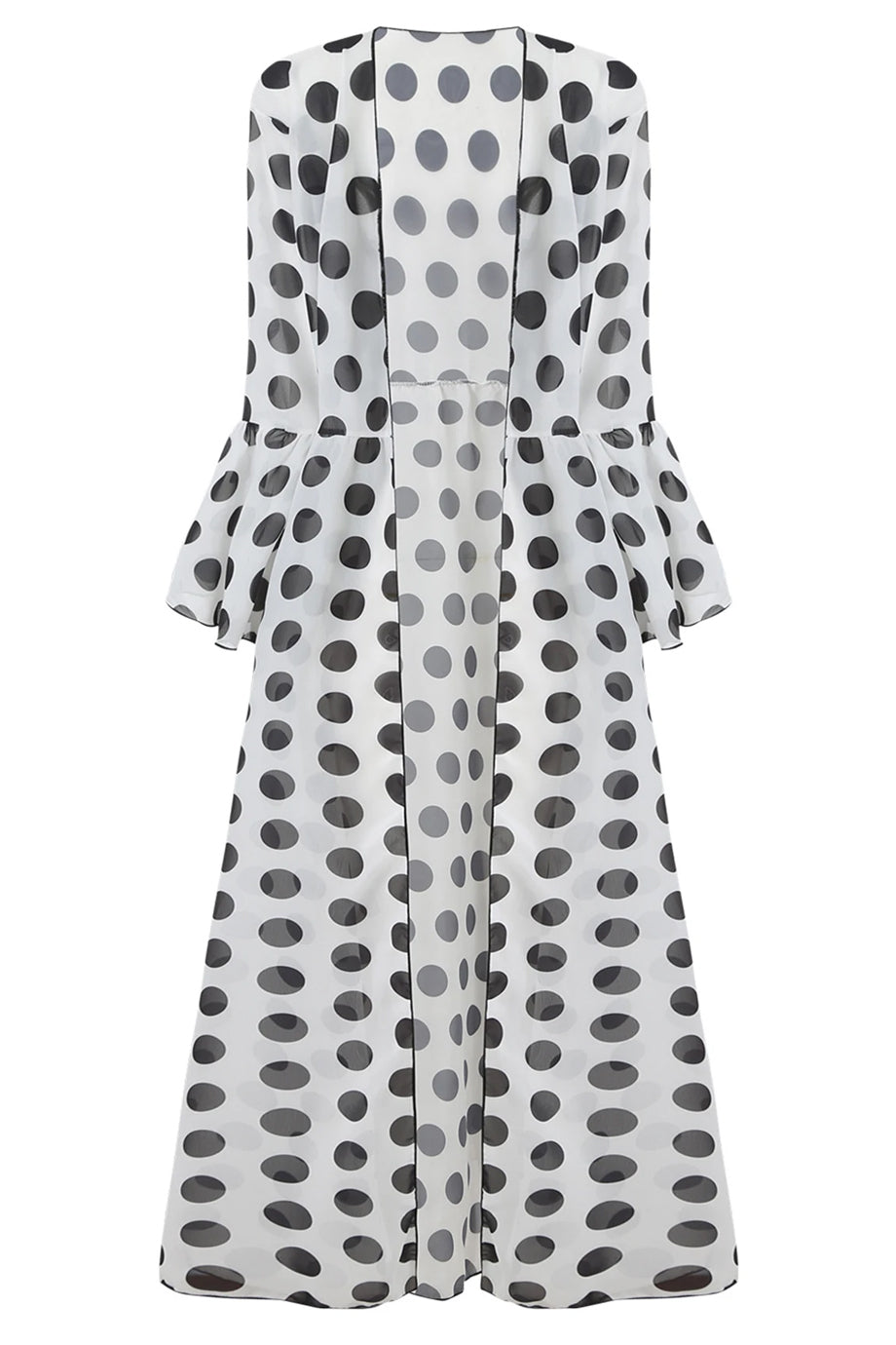 Capri Dots Ολόσωμο Μαγιό με Ζώνη & Καφτάνι με Πουά Σχέδιο | Γυναικεία Μαγιό - Ολόσωμα - Swimwear | Capri Dots Polka Dot Kimono & Belted Swimsuit Set