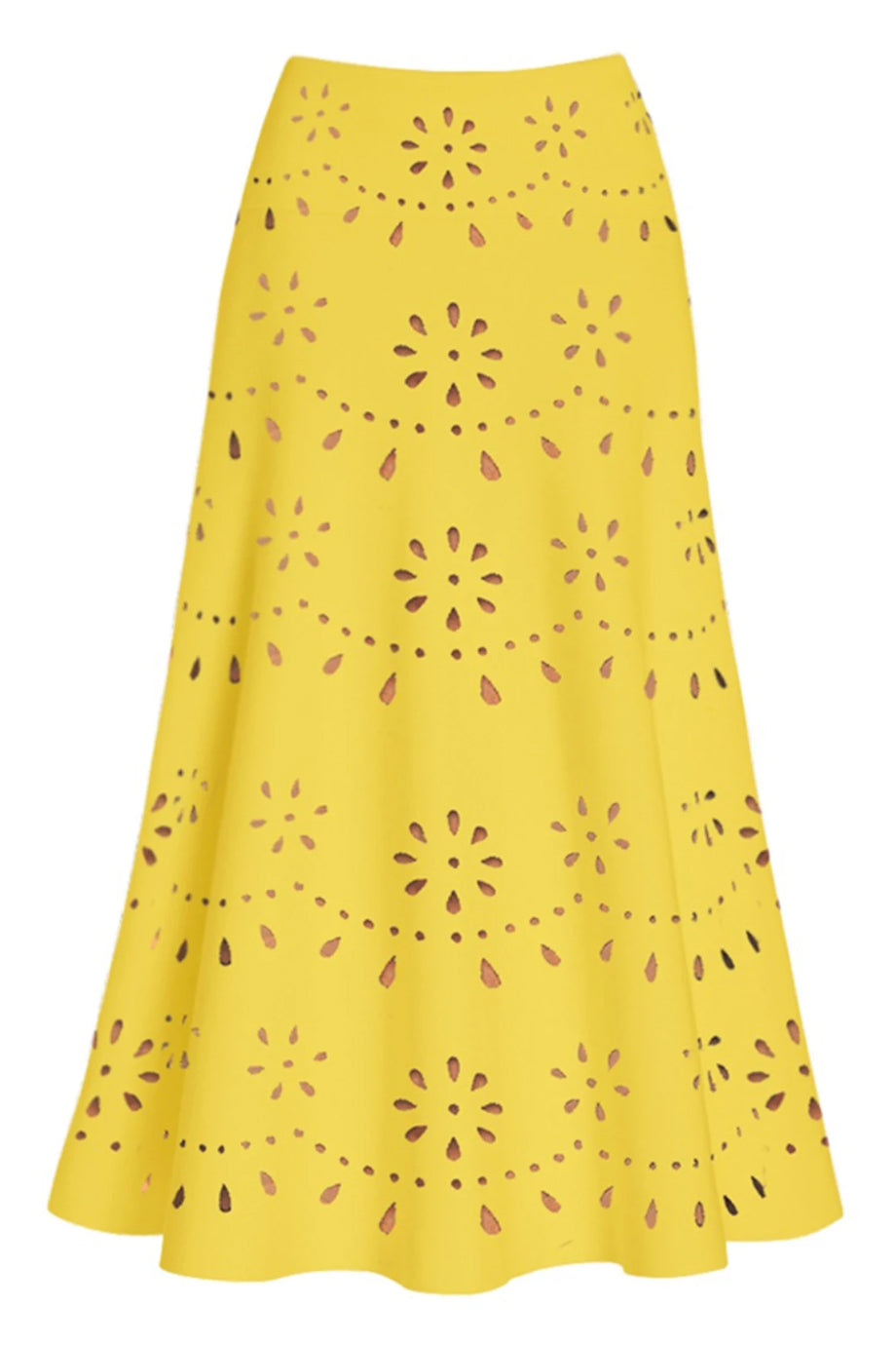 Lemon Etoile One-Piece Swimsuit with Guipure Design and Pareo Skirt Set
