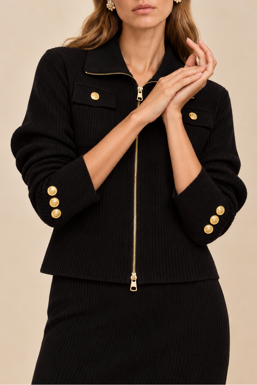 Rouge Marais Πλεκτό Σετ Ζακέτα και Midi Φούστα | Πλεκτά Σετ Knitwear| Clothing Sets | Rouge Marais Knit Set with Jacket and Skirt