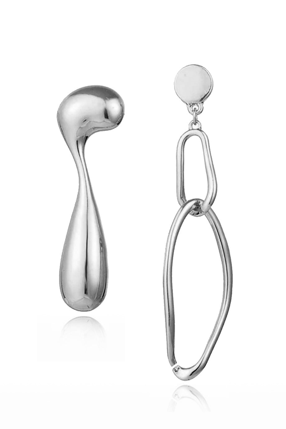 Dangly asymmetrische oorbellen