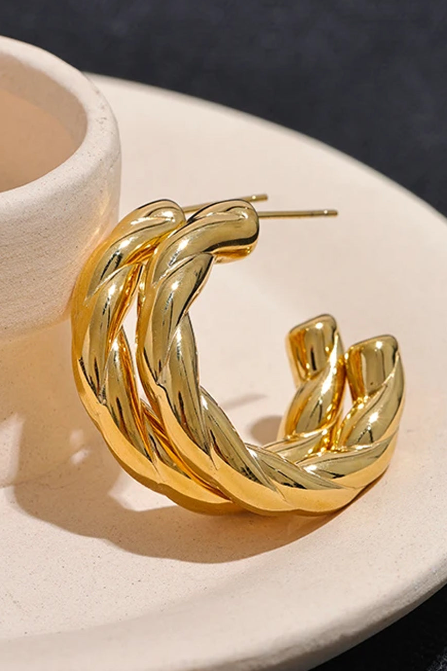 Lunelle Gouden Hoop Oorbellen