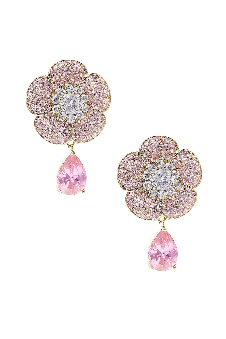 Rose Camelia Σκουλαρίκια με Κρύσταλλα | Κοσμήματα - Σκουλαρίκια Jewelry Earrings | Rose Camelia Crystal Flower Earrings