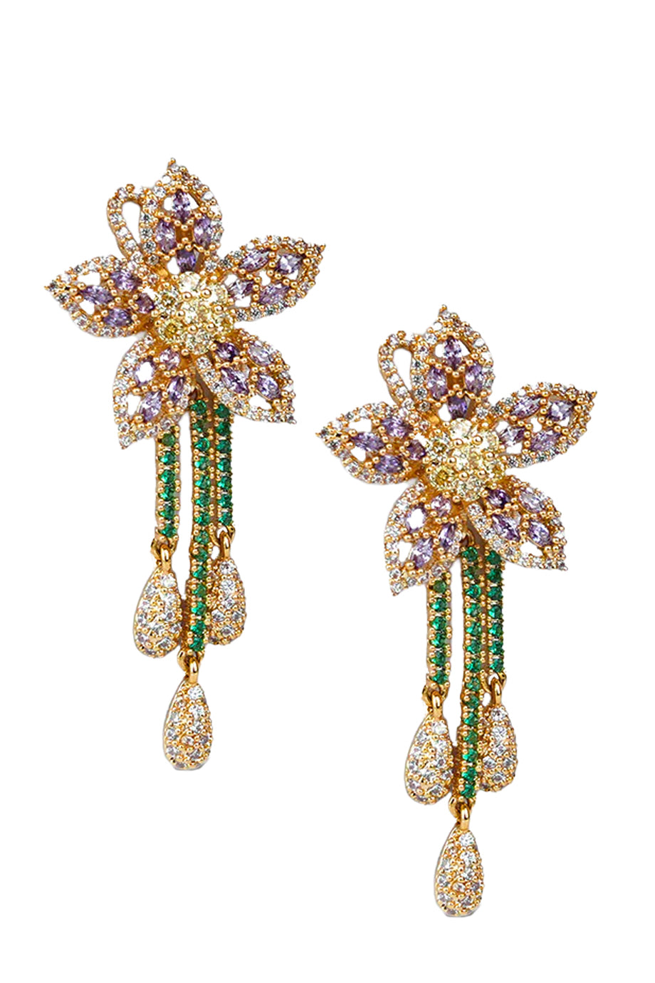 Luna Σκουλαρίκια με Κρύσταλλα | Κοσμήματα - Σκουλαρίκια Jewelry Earrings | Luna Crystal Flower Earrings