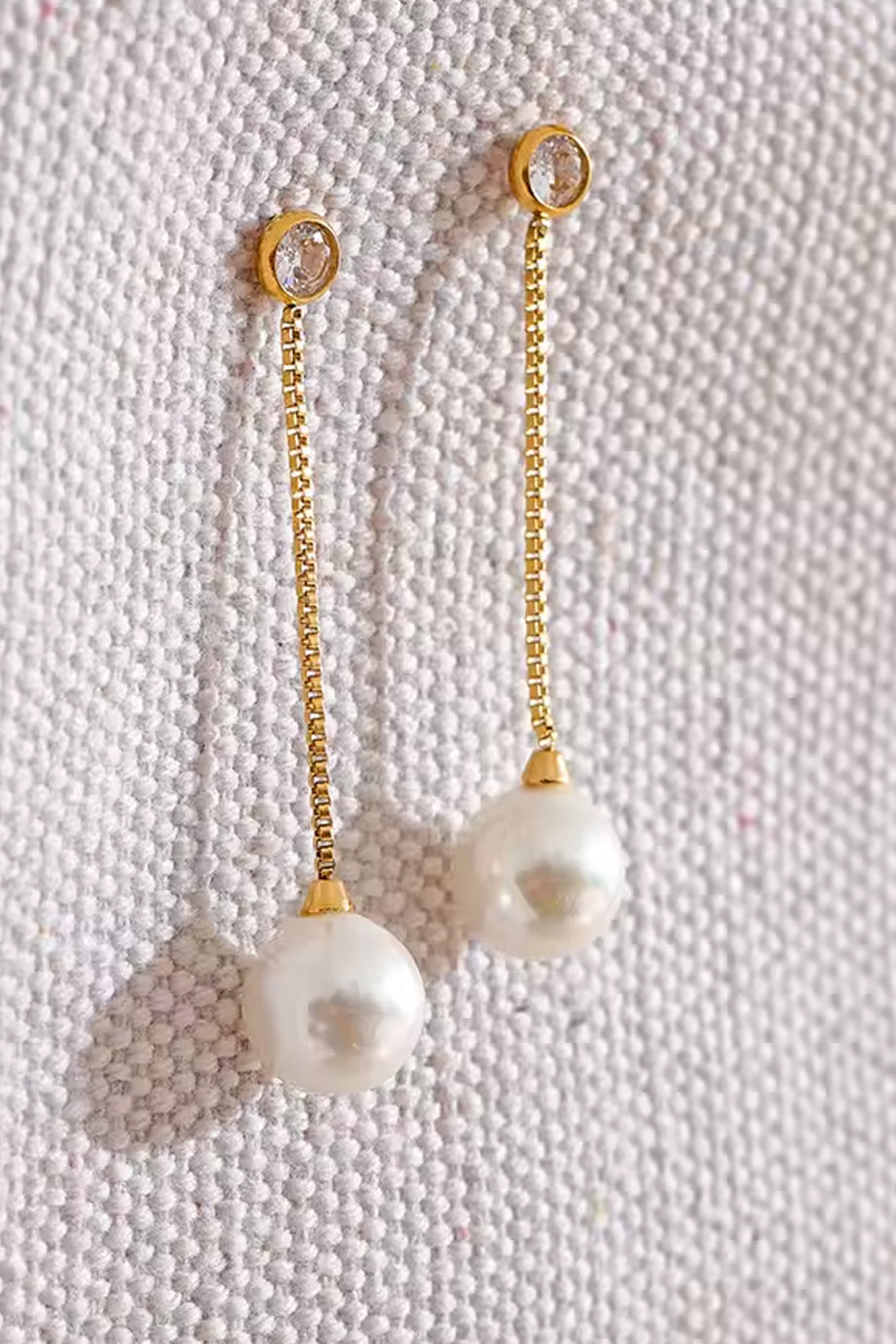 Perlisse Σκουλαρίκια με Πέρλες και Αλυσίδα | Κοσμήματα - Σκουλαρίκια Earrings | Perlisse Pearl Drop Chain Earrings