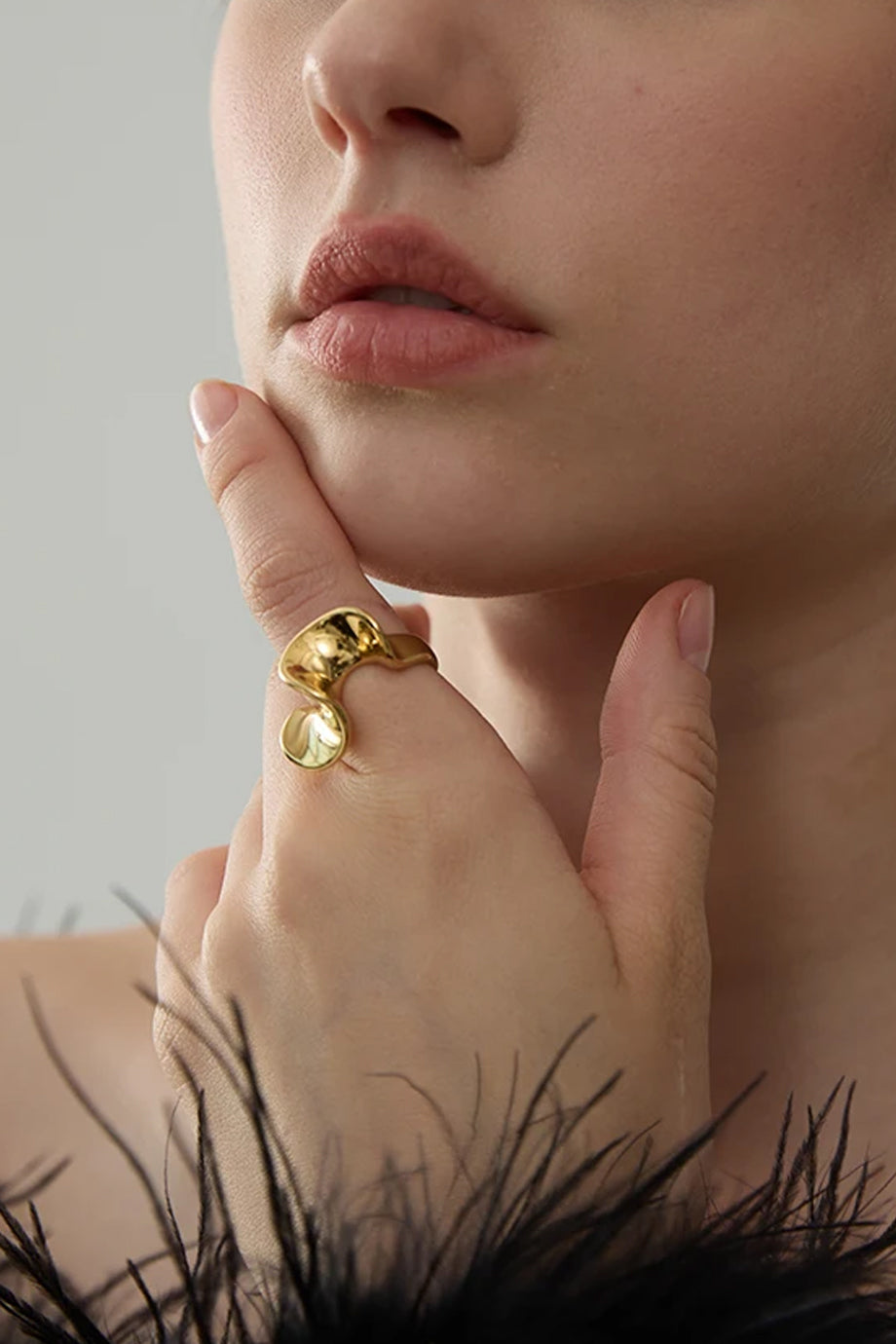 Arcelle Χρυσό Δαχτυλίδι | Κοσμήματα - Δαχτυλίδια - Jewelry Rings | Arcelle Golden Sculptural Ring