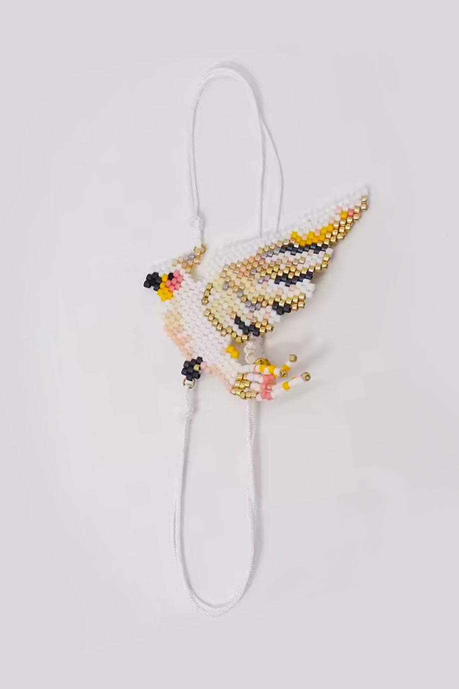 The Songbird Collection - Cockatiel Bird Χειροποίητο Βραχιόλι | Βραχιόλια - Woven Beaded Bracelets | The Songbird Collection - Cockatiel Handmade Woven Bracelet