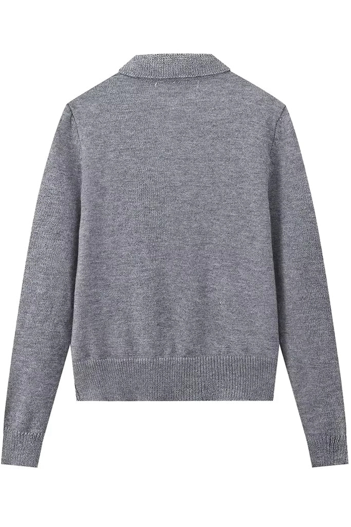 Harriet Γκρι Πλεκτή Ζακέτα | Ζακέτες -  Πλεκτά - Knitwear | Harriet Grey Knit Cardigan