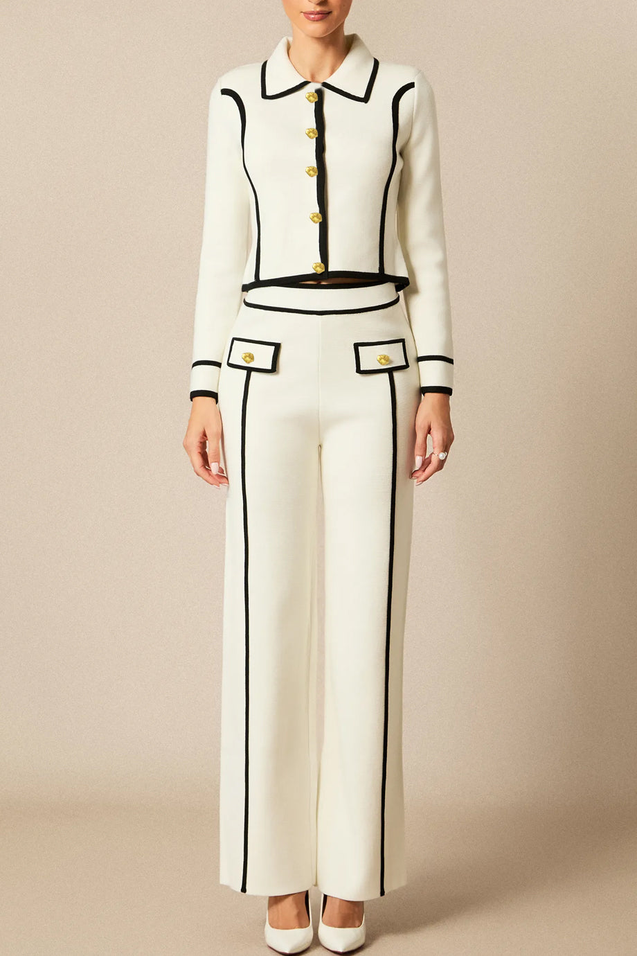Vionne Gebreide Set met Top en Broek