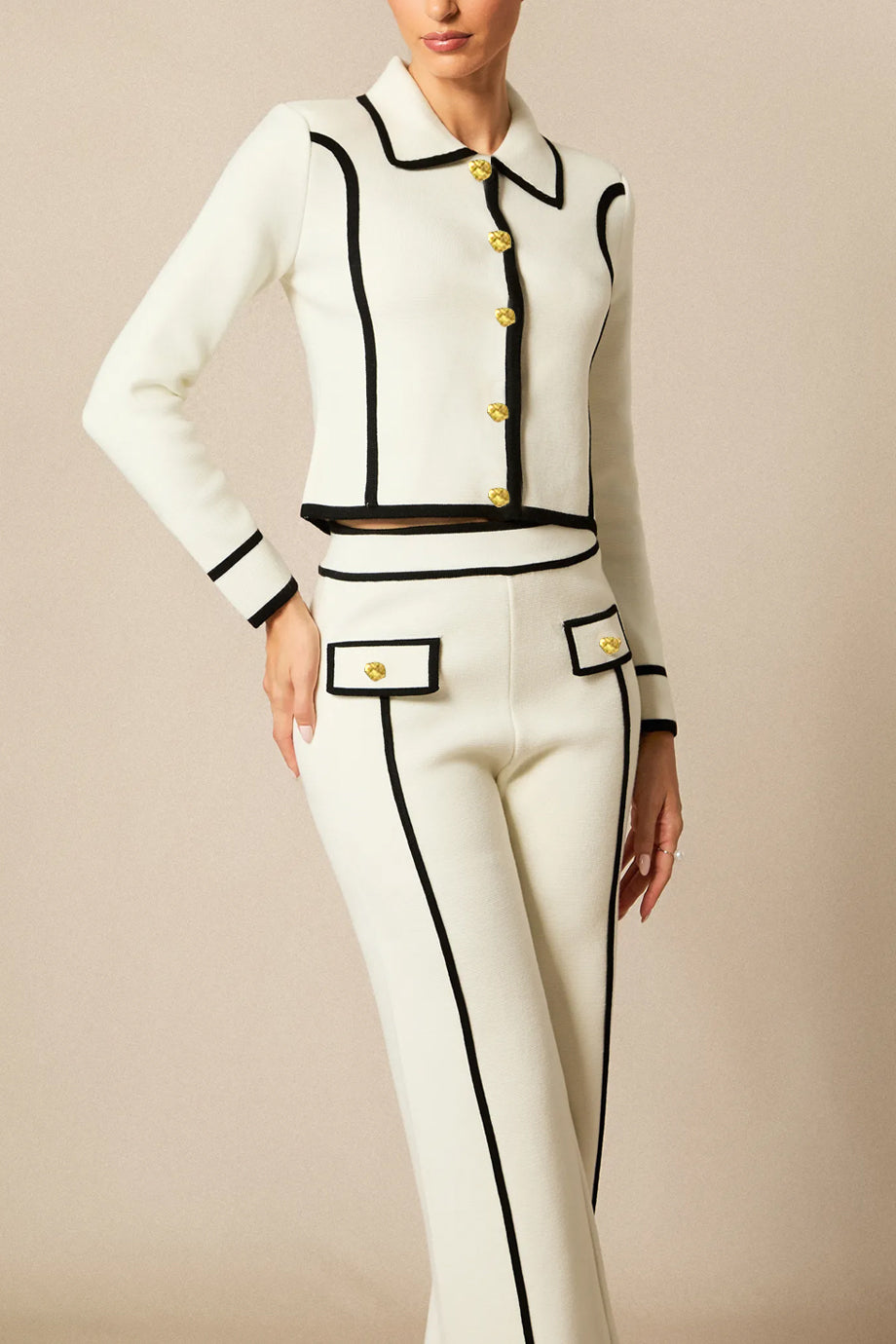 Vionne Gebreide Set met Top en Broek