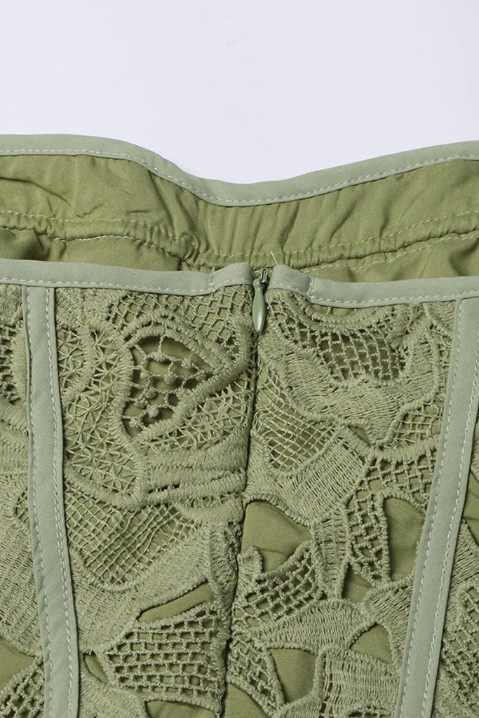 Eulalia strapless kanten jurk