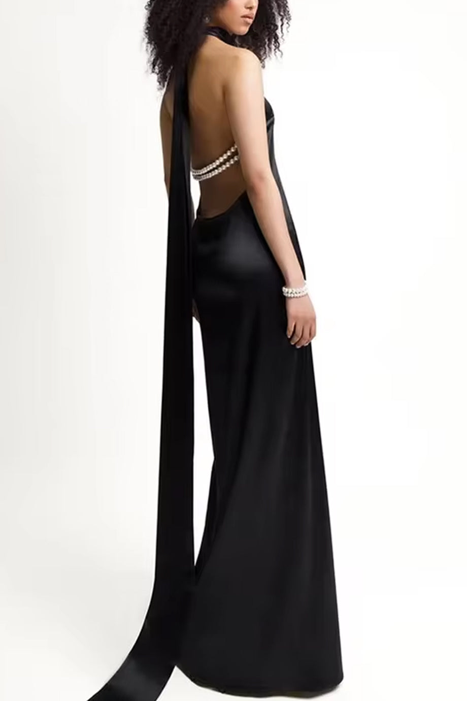 Simone Zwarte Rugloze Jurk