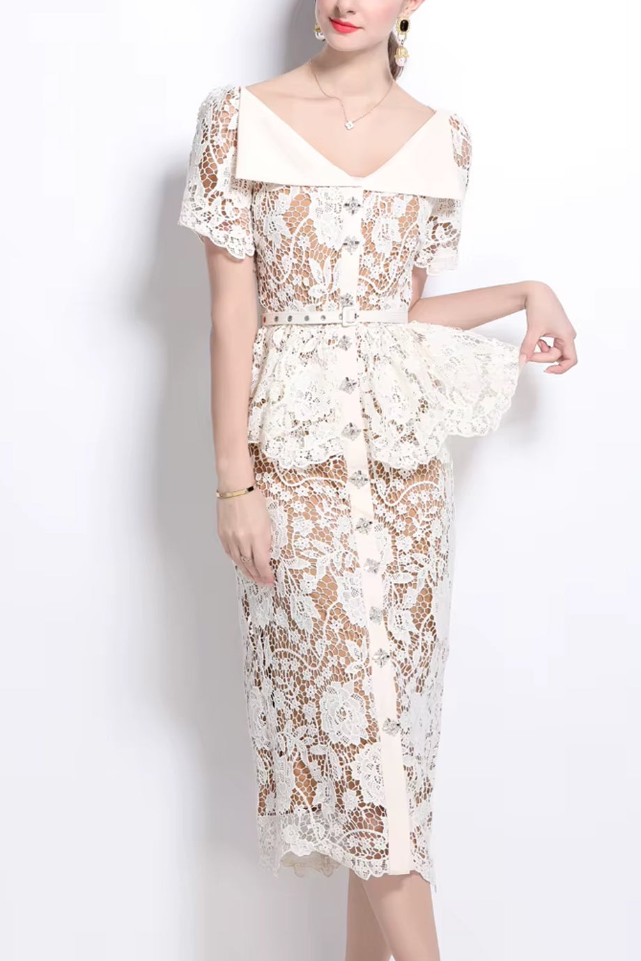 Sari Φόρεμα με Δαντέλα | Γυναικεία Ρούχα - Φορέματα | Sari Lace Dress