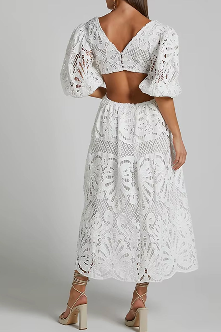 Islaita Φόρεμα με Δαντέλα και Ανοικτή Πλάτη | Φορέματα - Dresses | Islaita Lace Dress with Cutouts