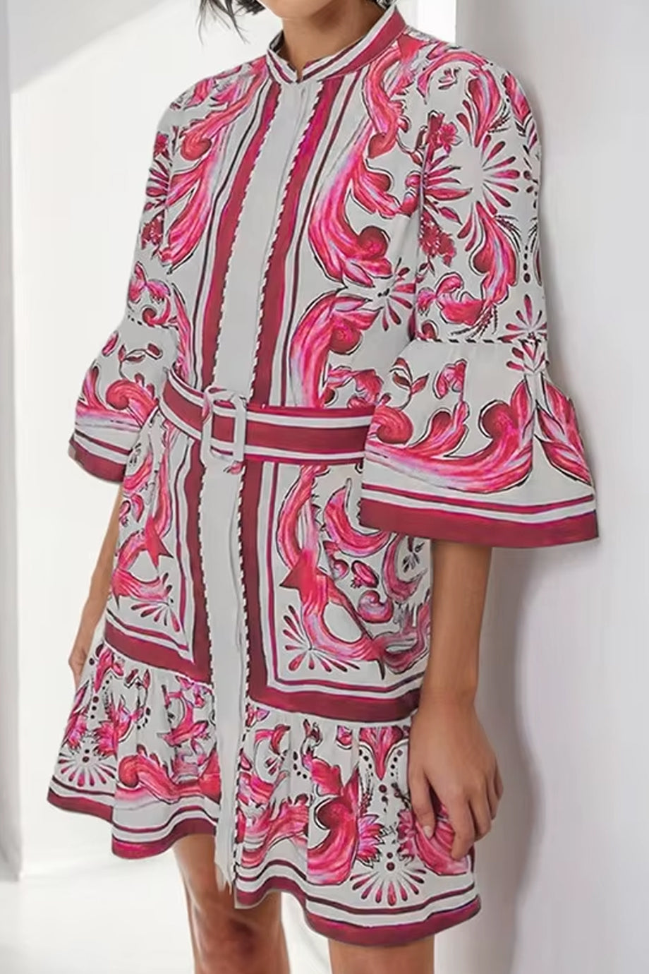Aegean Εμπριμέ Φόρεμα | Γυναικεία Φορέματα - Philip Lang | Aegean Printed Shirt Dress