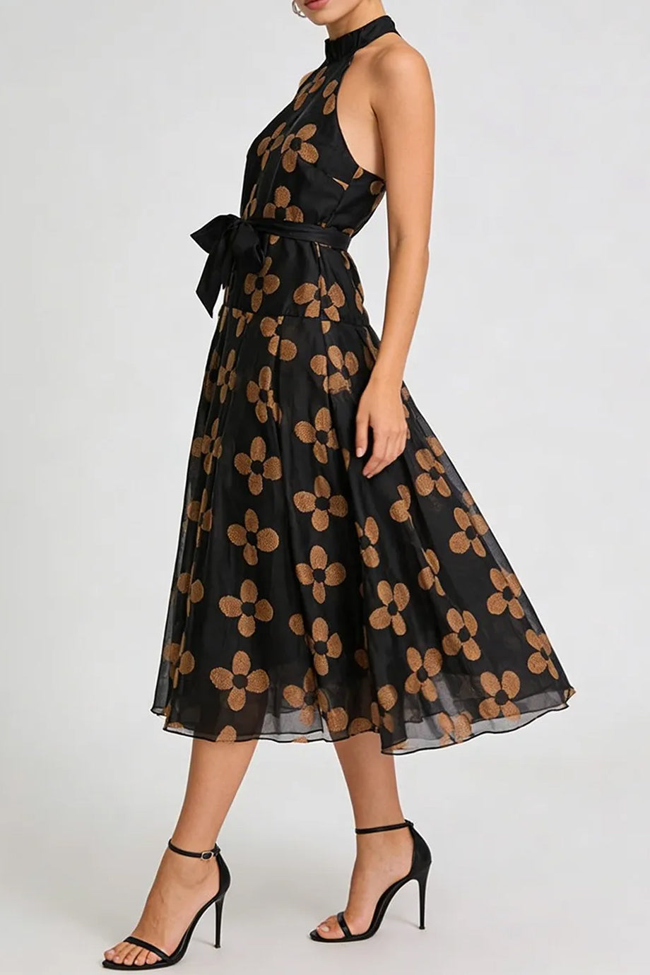 Orlena Φλοράλ Μίντι Φόρεμα | Γυναικεία Ρούχα - Φορέματα Dresses | Orlena Floral Midi Halter Dress