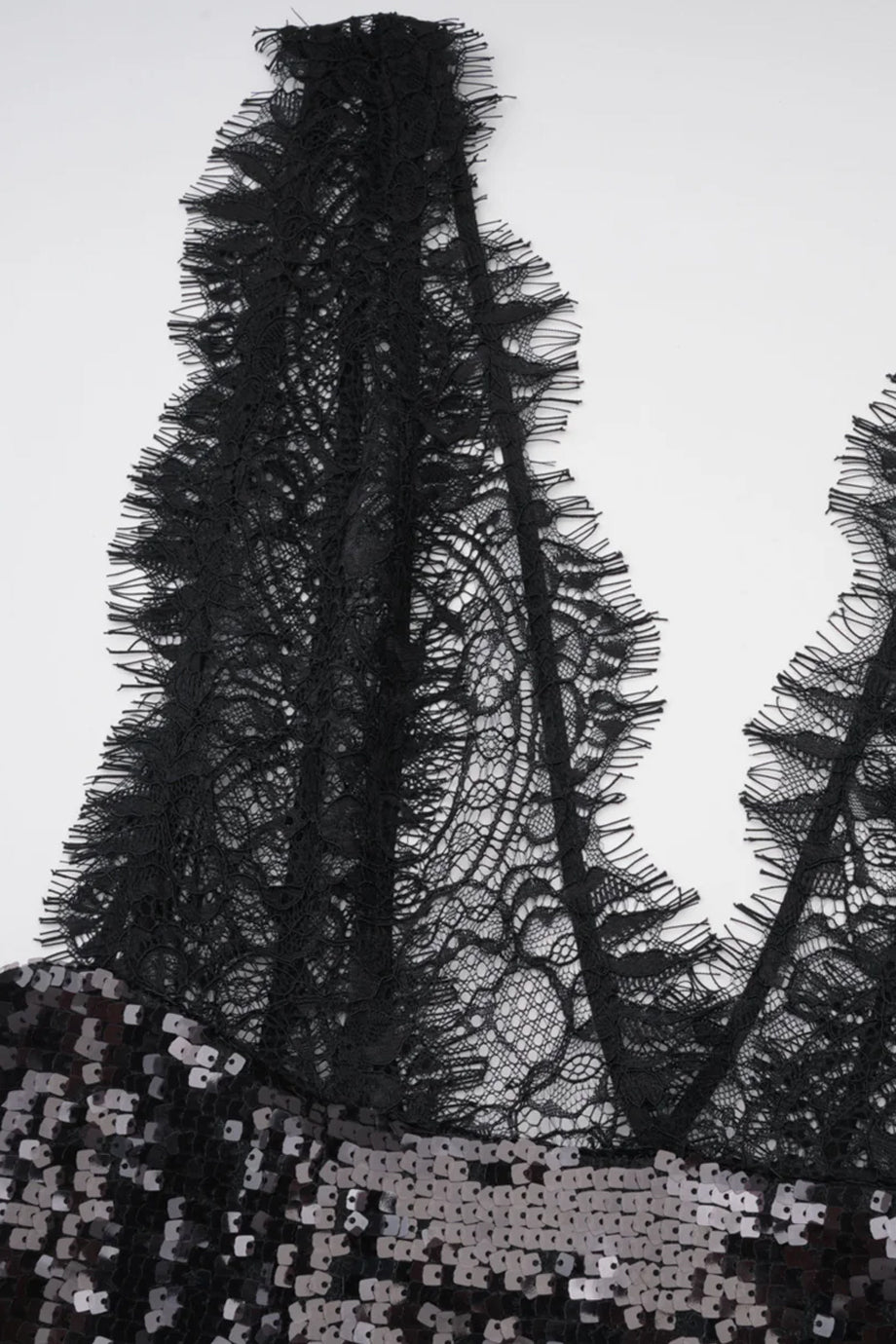 Emma Μαύρο Φόρεμα με Παγιέτες και Δαντέλα | Βραδινά Φορέματα Evening Dresses | Emma Black Sequin Lace Evening Dress