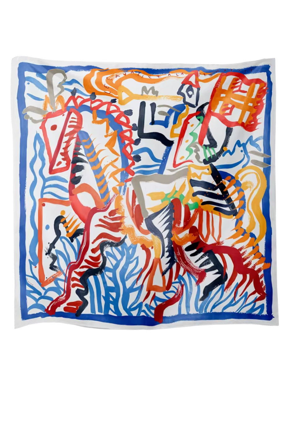 Cavalier Εμπριμέ Μεταξωτό Φουλάρι