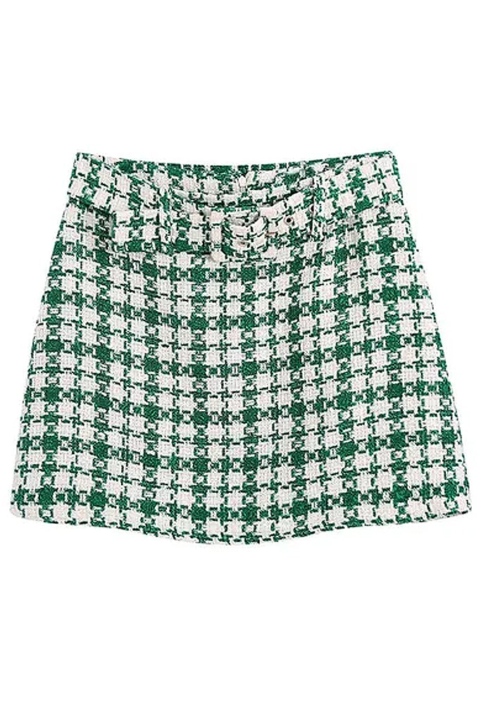 Anessa groene tweed minirok