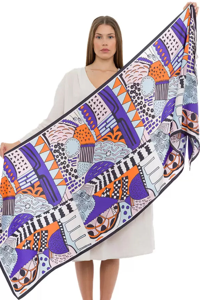 Bloeiende zijden sjaal - Ontwerper Elli Rassia