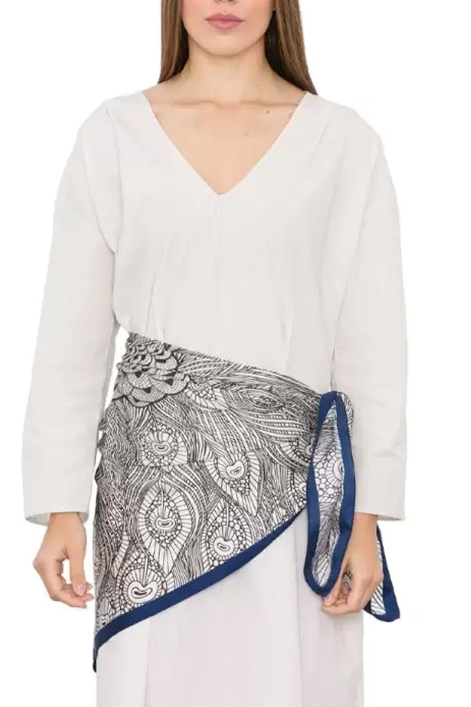 Mijnheer Charming Peacock zijden sjaal