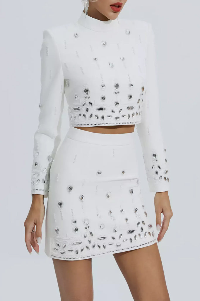 Calista top, rok en borduurset