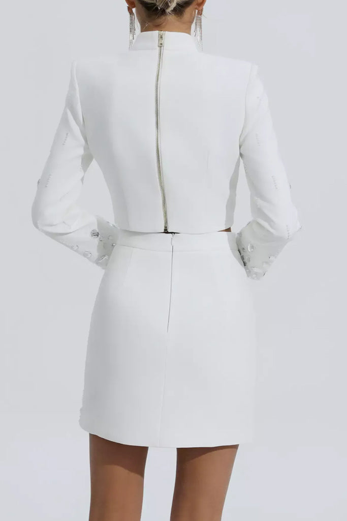 Calista top, rok en borduurset