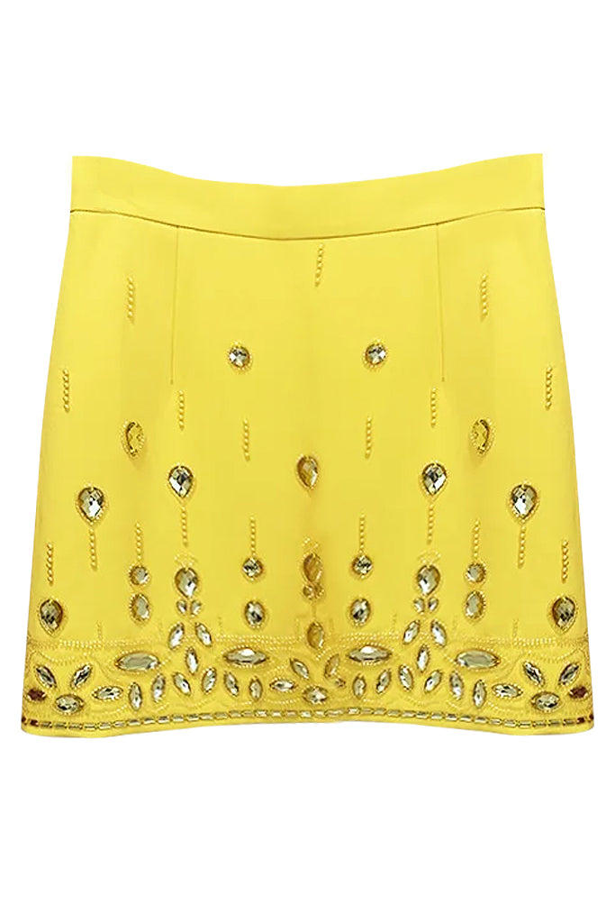 Calista top, rok en borduurset
