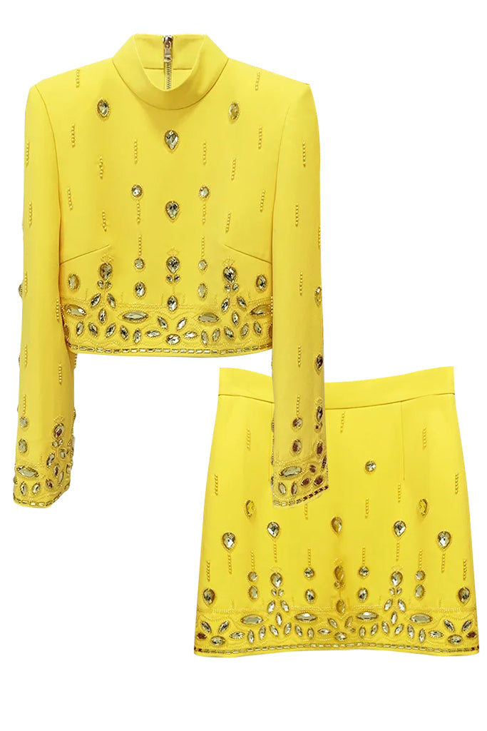 Calista top, rok en borduurset
