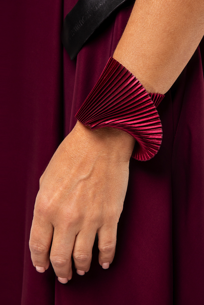 Shell stoffen armband met plooien