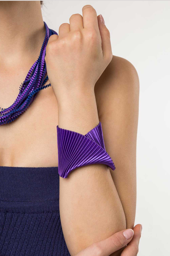 Shell stoffen armband met plooien