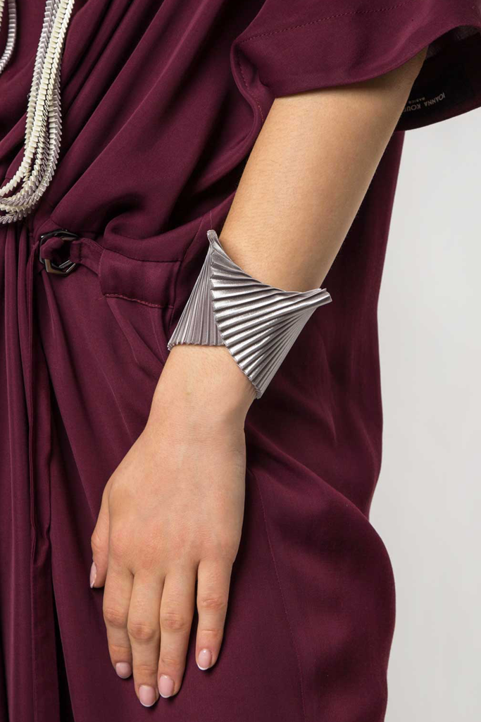 Shell stoffen armband met plooien