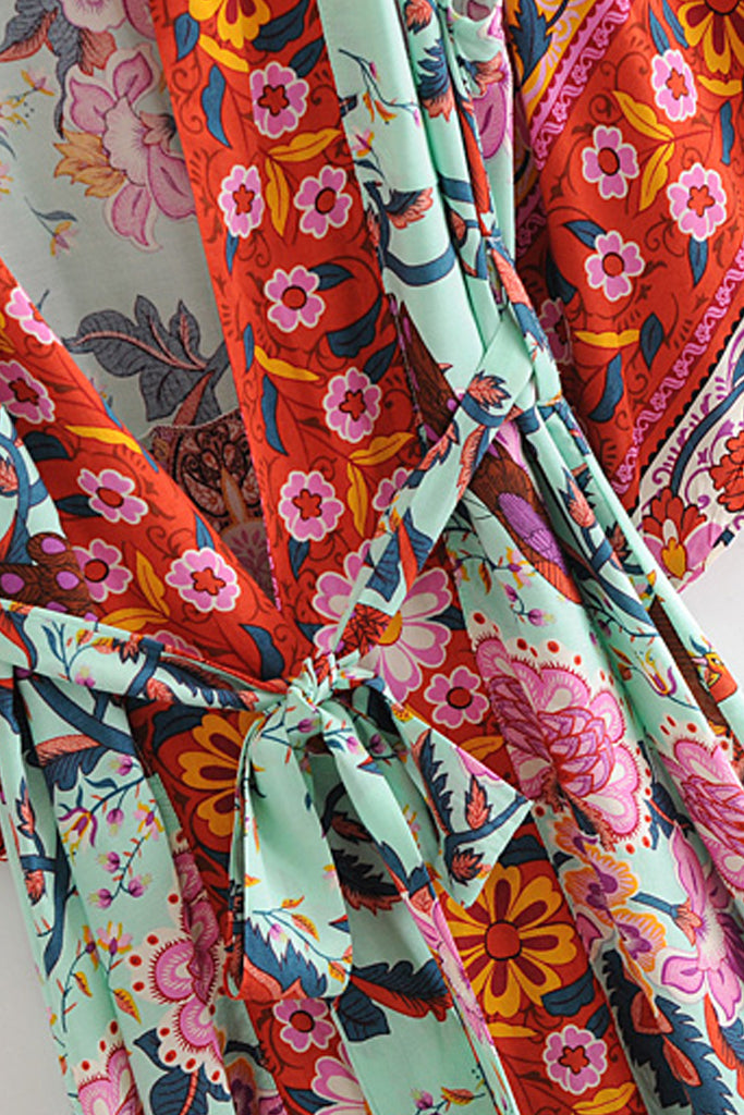 Sora Πολύχρωμο Φλοράλ Εμπριμέ Κιμονό | Γυναικεία Ρούχα - Beachwear - Loungewear