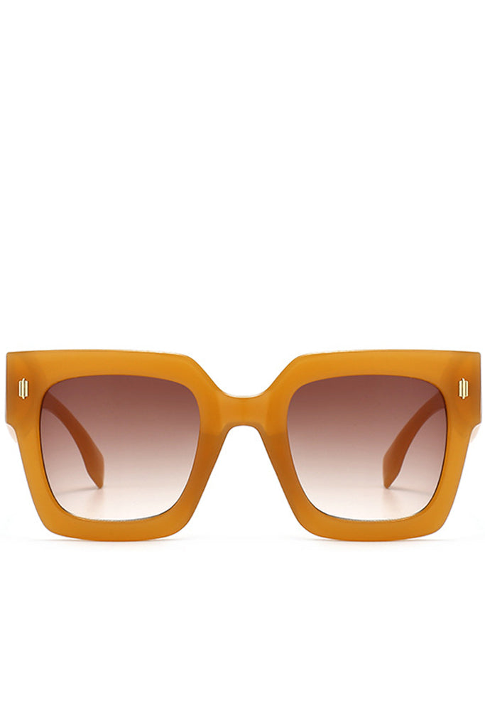 Genta blauwe oversized vierkante mode-zonnebril
