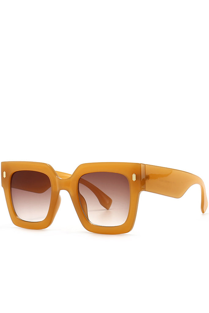 Genta blauwe oversized vierkante mode-zonnebril