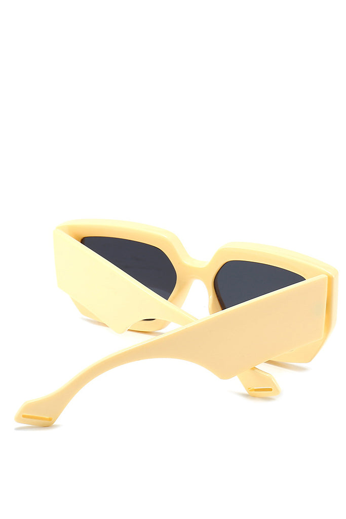 Amberta beige vierkante mode-zonnebril