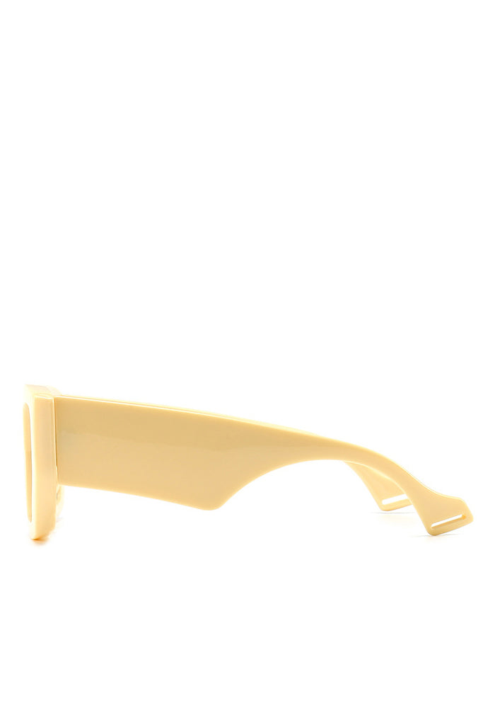 Amberta beige vierkante mode-zonnebril