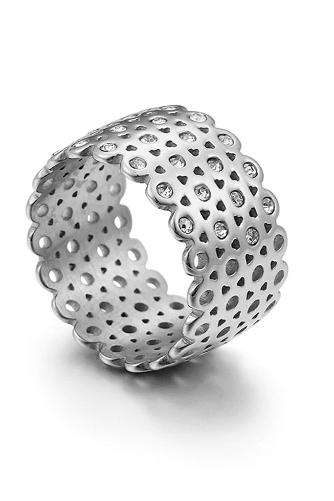 Wren gouden ring met kristallen