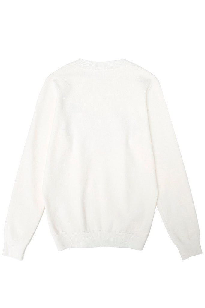 Rode lippen zwarte patroon trui