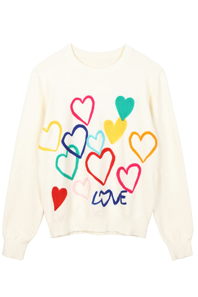 Multihearts zwarte trui met patroon
