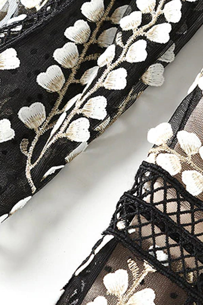 Valeriya Μαύρο Φόρεμα με Δαντέλα και Τούλι | Γυναικεία Ρούχα - Φορέματα