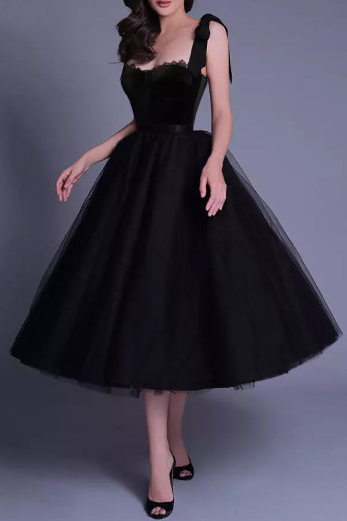 Piera Μαύρο Φόρεμα με Τούλι | Γυναικεία Ρούχα - Φορέματα - Βραδινά