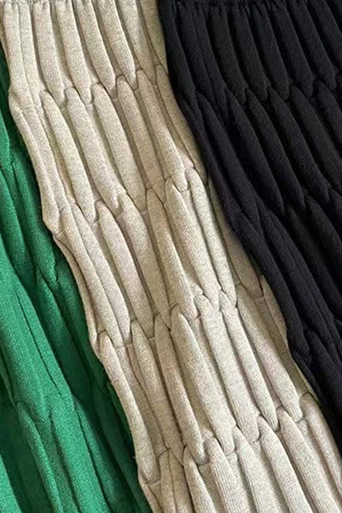 Para Beige gebreide rok