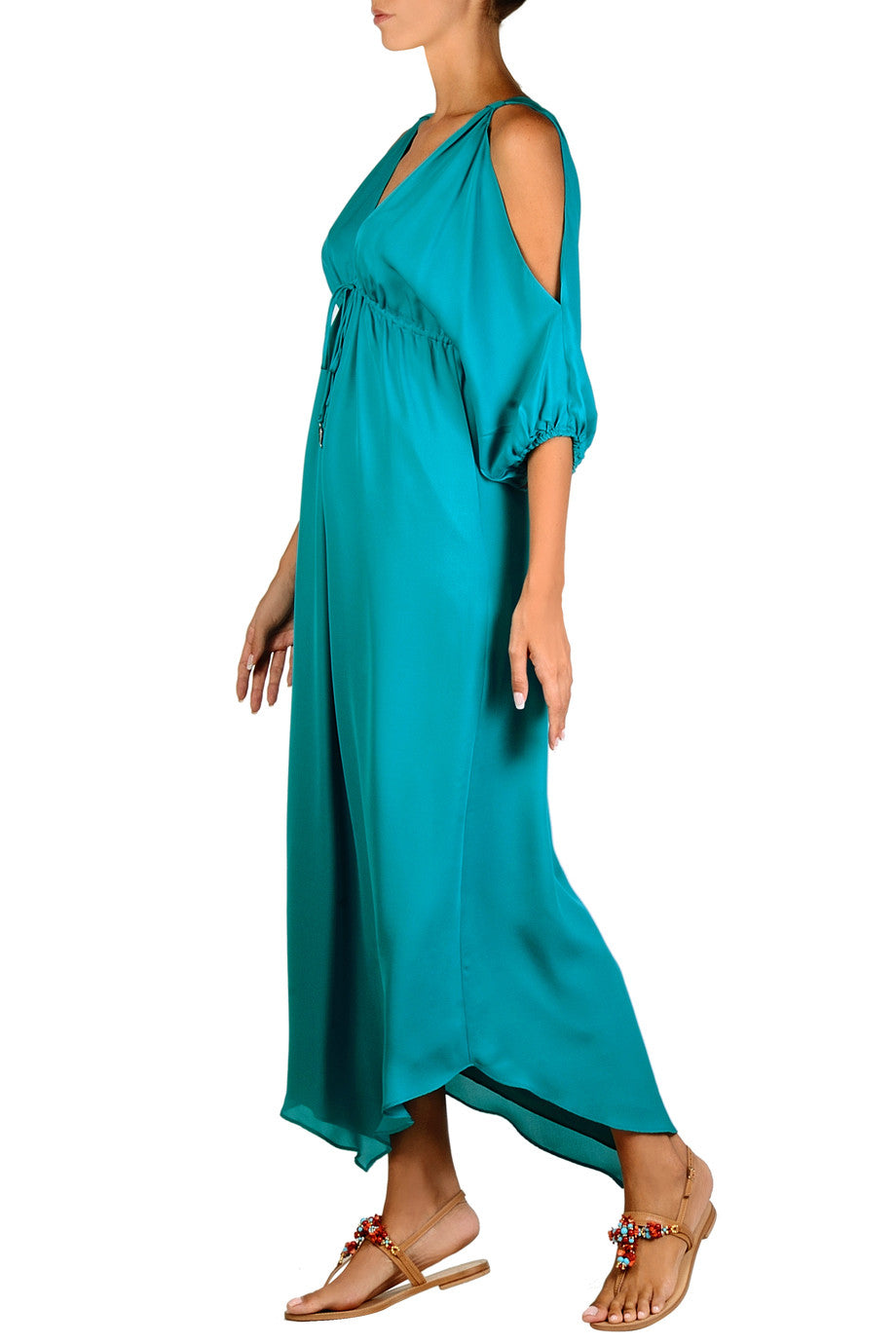 Τιρκουάζ Μεταξωτό Φόρεμα | Φορέματα - Alice & Trixie