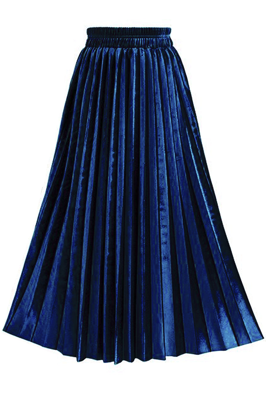 Saia blauwe geplooide midi-rok