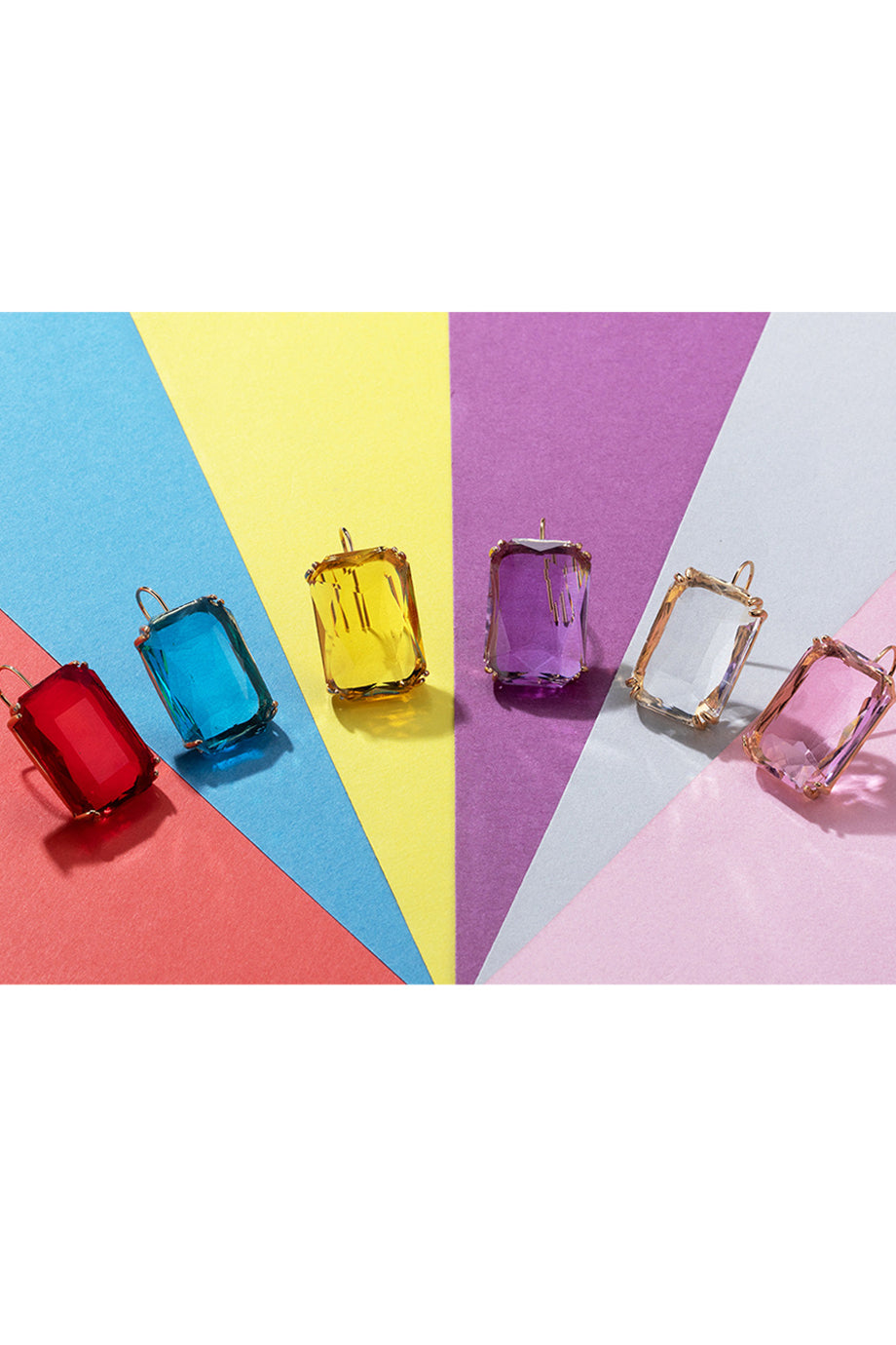 Alvina blauwe kristallen oorbellen