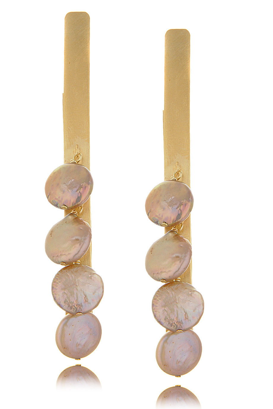 Χρυσά Σκουλαρίκια Με Πέρλες - By The Stones | Κοσμήματα