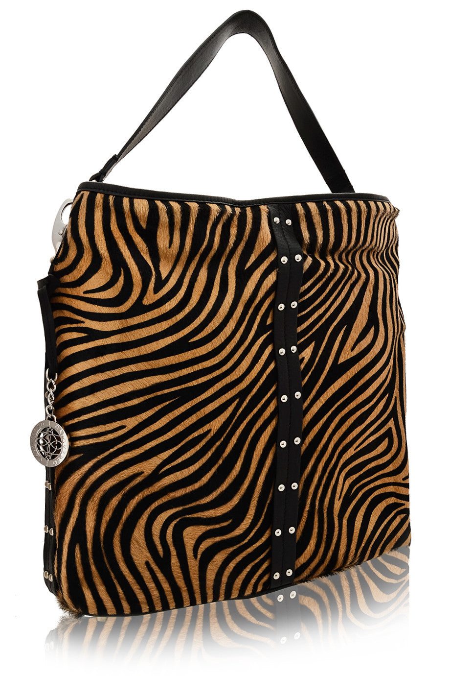 ZEBRINA leren schoudertas