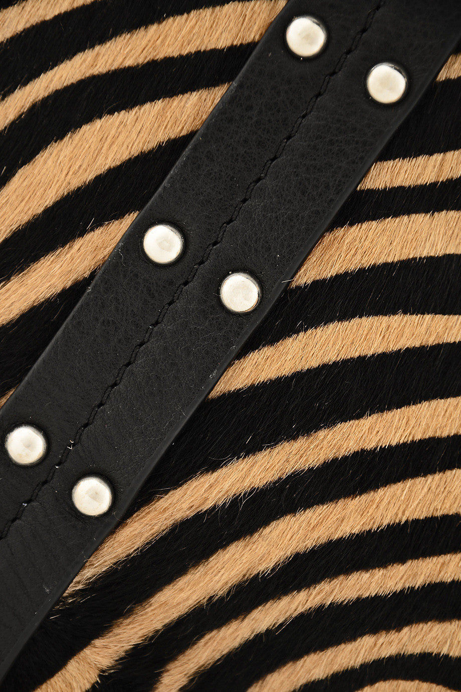 ZEBRINA leren schoudertas